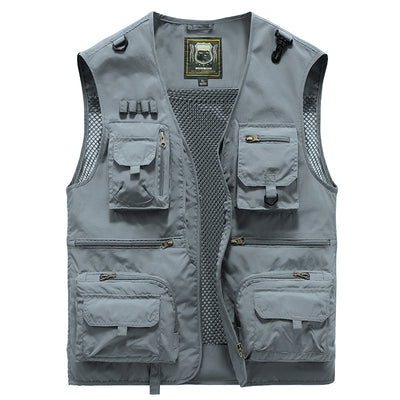 Chaleco Táctico de 14 Bolsillos para Hombre - Ideal para Senderismo, Pesca y Fotografía - Image 10