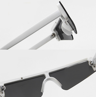 Brown mirror Siamese sport sunglasses with a flat top frame and gradient lenses, shown on a white background. - Image 4
