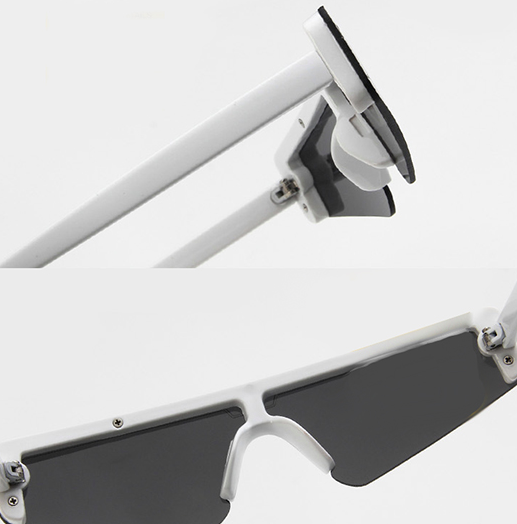 Brown mirror Siamese sport sunglasses with a flat top frame and gradient lenses, shown on a white background. - Image 4