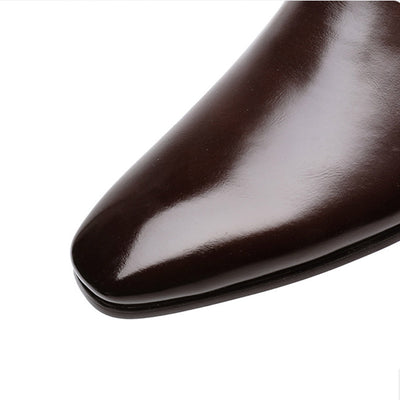 Botas Chelsea Puntiagudas Estilo Británico para Hombre - Zapatos Formales de Cuero - Image 19