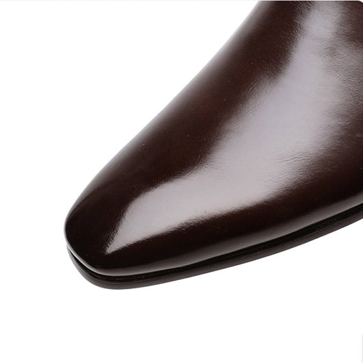 Botas Chelsea Puntiagudas Estilo Británico para Hombre - Zapatos Formales de Cuero - Image 19