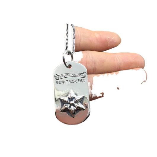 Dije de Plata Esterlina 925 Estrella de Seis Puntas Punk Unisex - Image 2