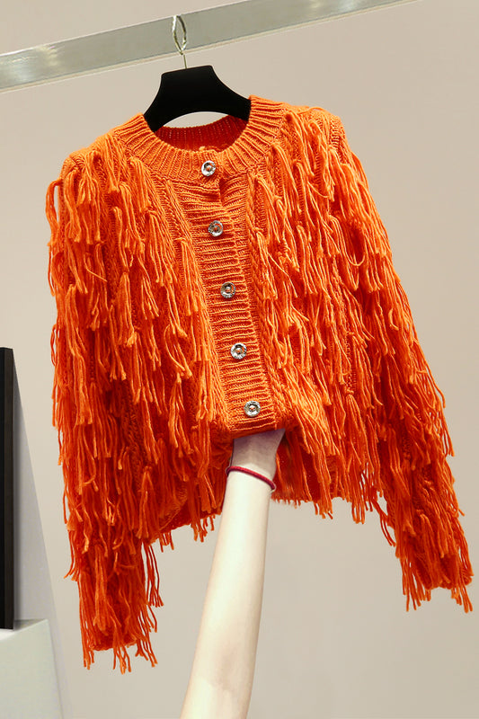 Cardigan de Lana Pura para Mujer - Suéter Clásico de Manga Larga