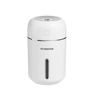 Pink USB car humidifier with a cylindrical design, silver accents, and a clear water level indicator. - Image 8