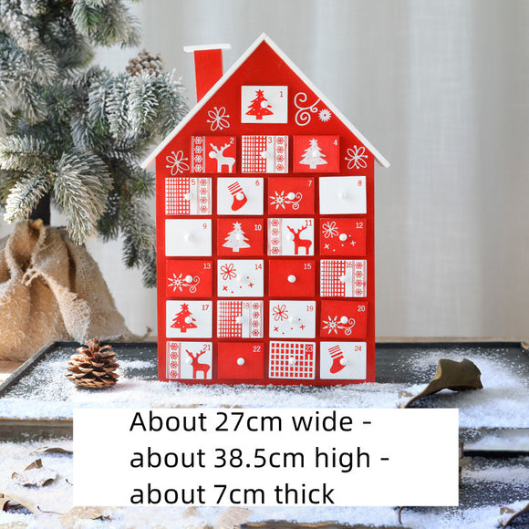 Calendario Navideño de Madera - Decoración Festiva