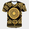Playera Manga Corta para Hombre con Estampado de Letras a Rayas