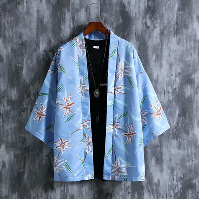 Kimono Estampado Holgado de Manga Tres Cuartos Unisex - Image 11