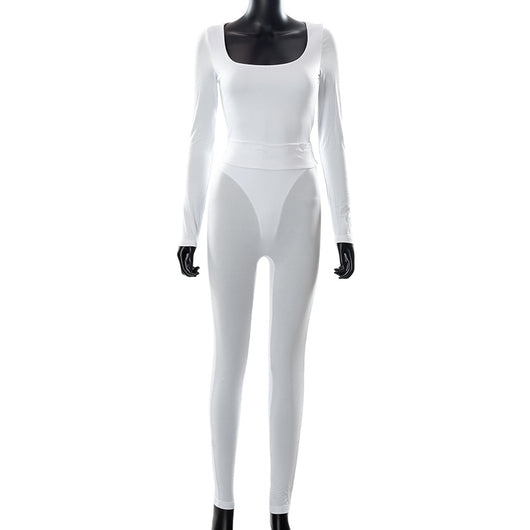 Jumpsuit Elegante de Manga Larga en Colores Sólidos - Image 9