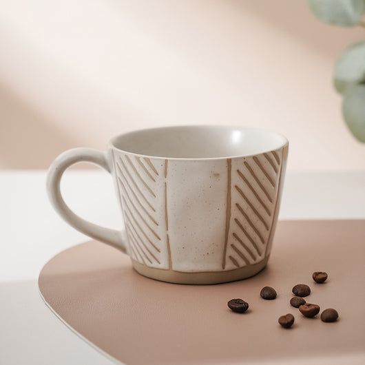 Taza de Café de Cerámica Artesanal con Flor Azul - Image 14
