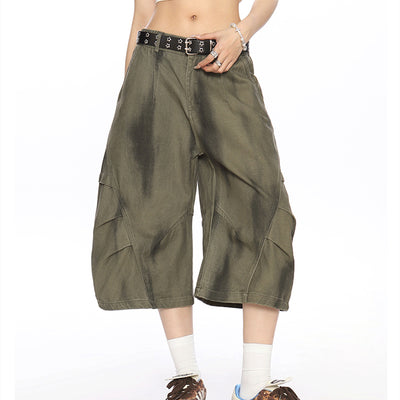 Shorts de Trabajo Vintage Teñido Artesanal para Mujer - Image 10