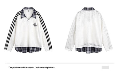 Sudadera Oversized con Rayas Contrastadas y Costuras Decorativas - Image 12