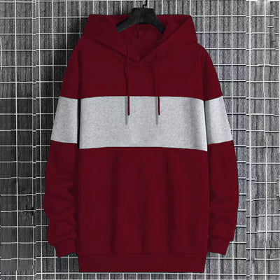 Sudadera con Capucha Patchwork Color Block para Hombre - Estilo Single Face - Image 9