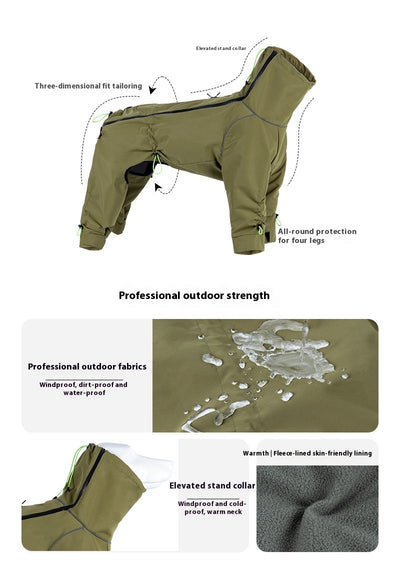Abrigo Impermeable para Perros Grandes con Cuello Alto y Protección Térmica - Image 16
