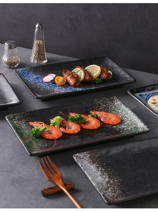 Plato Rectangular de Cerámica Estilo Japonés para Sushi y Presentación - Image 16