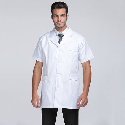 Bata Médica Blanca de Algodón con Mangas Largas - Image 9