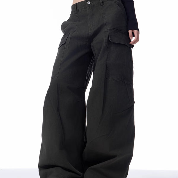 Pantalones Cargo Holgados para Mujer con Bolsillos Múltiples