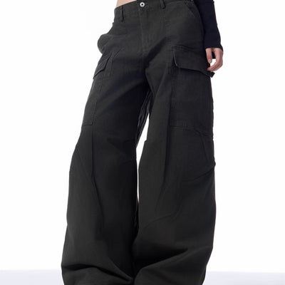 Pantalones Cargo Holgados para Mujer con Bolsillos Múltiples