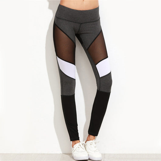 Pantalones de yoga ajustados con malla transpirable de secado rápido - Image 2