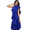 Vestido sin mangas con volantes y costuras decorativas