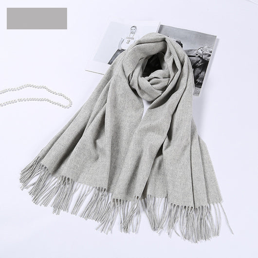Bufanda de Lana Pura Gruesa para Invierno - Chal Elegante para Mujer - Image 11