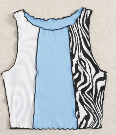 Chaleco Tejido Colorblock con Rayas Laterales para Mujer - Image 5