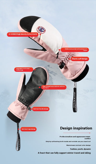 Guantes de Snowboard para Mujer Impermeables con Pantalla Táctil y Forro Térmico - Image 21