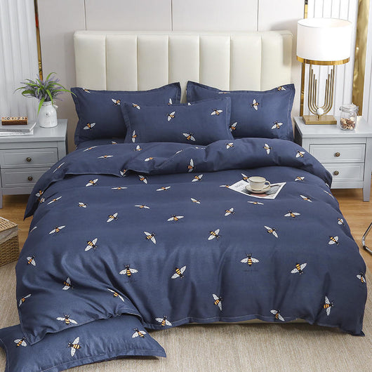 Juego de Cama Algodón Satinado de Cuatro Piezas con Funda Acolchada Reforzada - Image 12