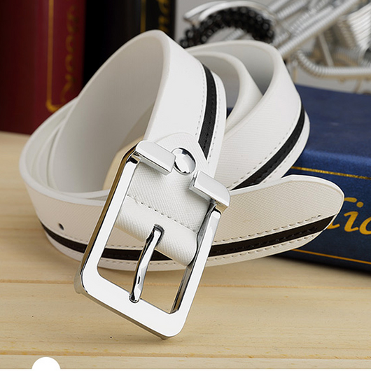 Cinturón de Cuero Blanco para Hombre - Estilo Moderno - Image 2