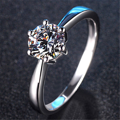Anillos para Pareja con Diamante en Plata 925 Bañada en Oro - Image 7