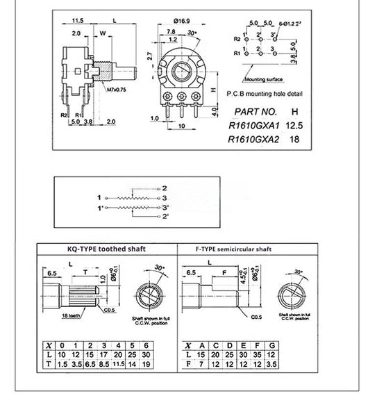 Potenciómetro Dual WH148 para Amplificadores de Potencia - Ajuste Preciso 1K a 500K - Image 15