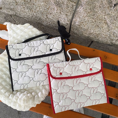Bolsa Portátil para Tablet con Patrón de Conejo Bordado - Image 19
