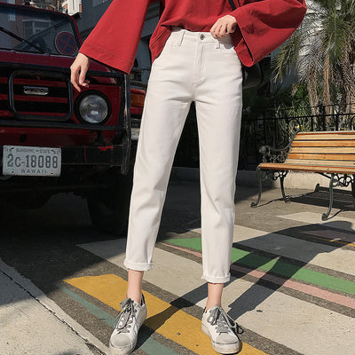 Pantalones Harem Denim Cropped Sueltos para Mujer - Image 7
