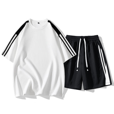 Conjunto Deportivo Hombre Estilo Hong Kong - Playera y Shorts Sueltos - Image 3