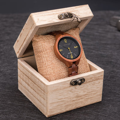 Reloj de Cuarzo Luminoso con Madera Natural - Image 3