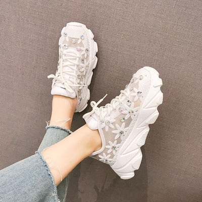 Zapatillas Deportivas Mujer Verano - Malla Transpirable con Suela Gruesa