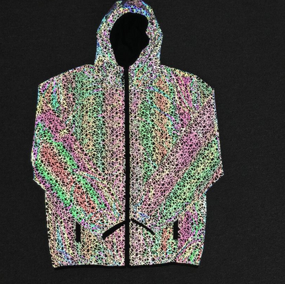Chaqueta Reflectante Multicolor Caótica - Image 3