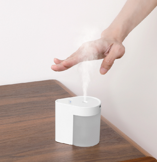 White USB portable humidifier and alcohol sprayer with a clear water tank on a white background. - Image 6