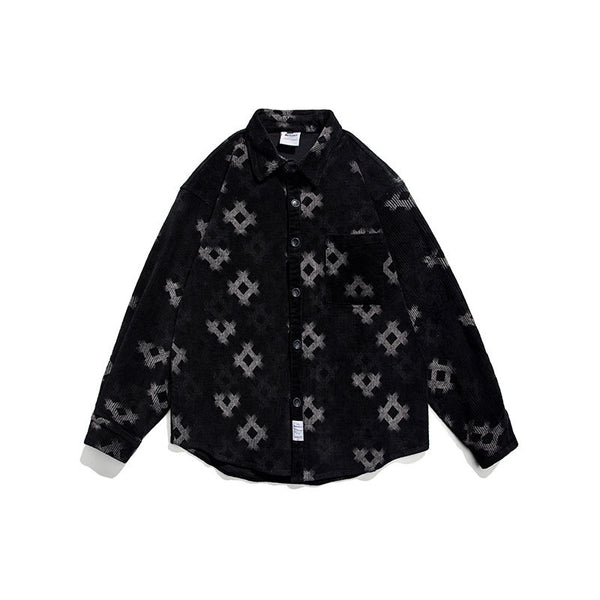 Camisa de Pana a Cuadros Marrón y Negro