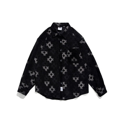 Camisa de Pana a Cuadros Marrón y Negro - Image 2