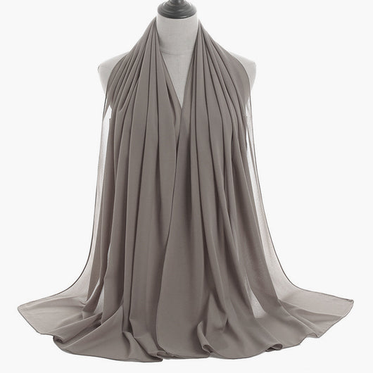 Hijab Chiffón Perlado Monocromático 70x180cm - Image 49