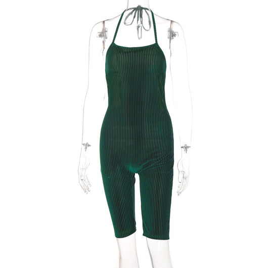 Jumpsuit Deportivo Mujer sin Mangas con Halter Anudado - Image 15