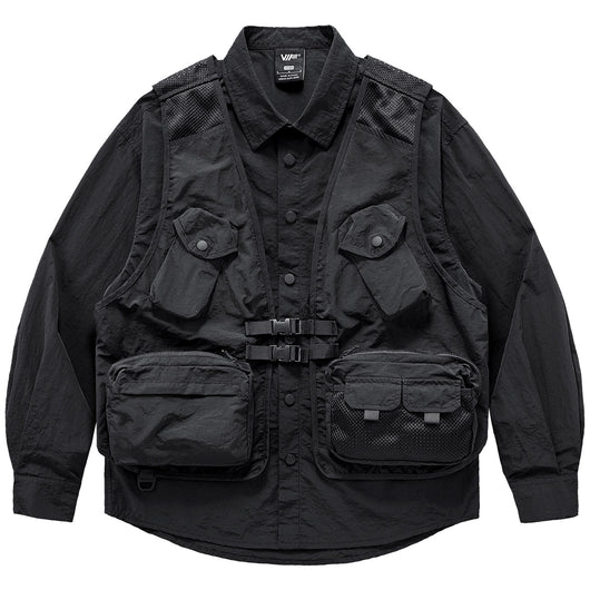 Chaleco Funcional Multibolsillos para Hombre con Diseño Patchwork - Image 3