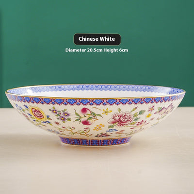 Plato de Cerámica Bambú 8 Pulgadas con Esmalte Tradicional Chino - Image 13
