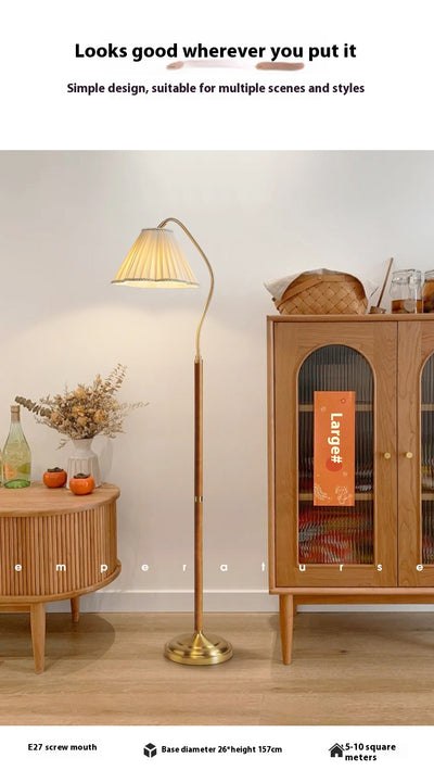 Lámpara de Pie en Madera Maciza para Sofá y Mesita Lateral - Image 14