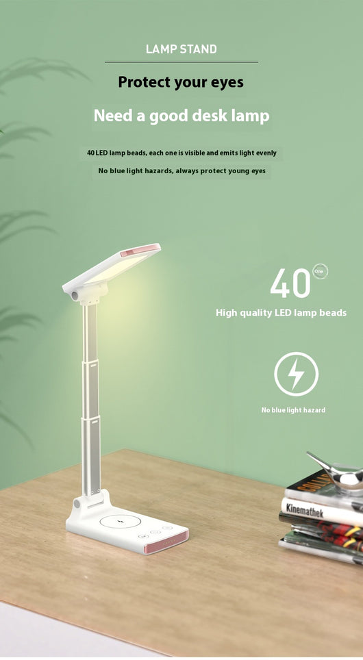 Lámpara LED de Escritorio 3 en 1 con Cargador Inalámbrico y Luz Nocturna - Image 14
