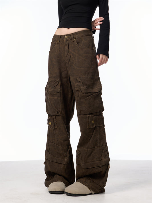 Pantalones Cargo Retro Camuflaje para Mujer - Image 2