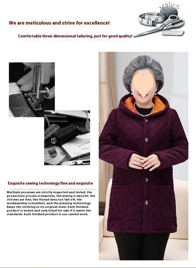 Abrigo de Pana Acolchado Estilo Occidental para Adultos Mayores - Image 18