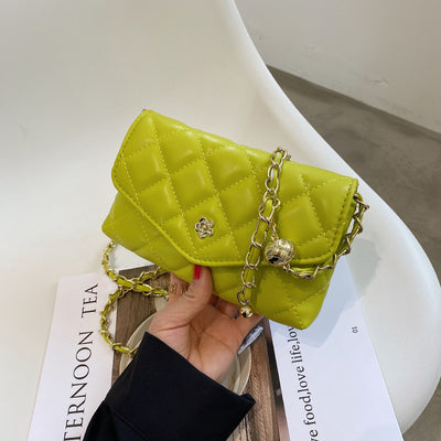 Bolso Bandolera Cuadrado PU con Cadena Decorativa - Image 3