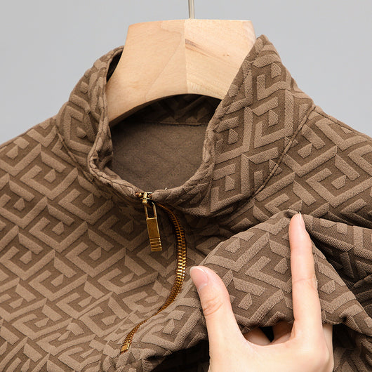 Camisa Casual con Cuello de Solapa y Cierre de Cremallera para Hombre - Image 3