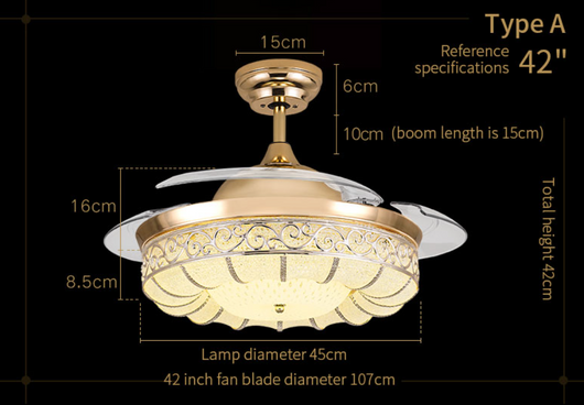 Ventilador de Techo LED con Luz Regulable para Comedor y Dormitorio - Image 7